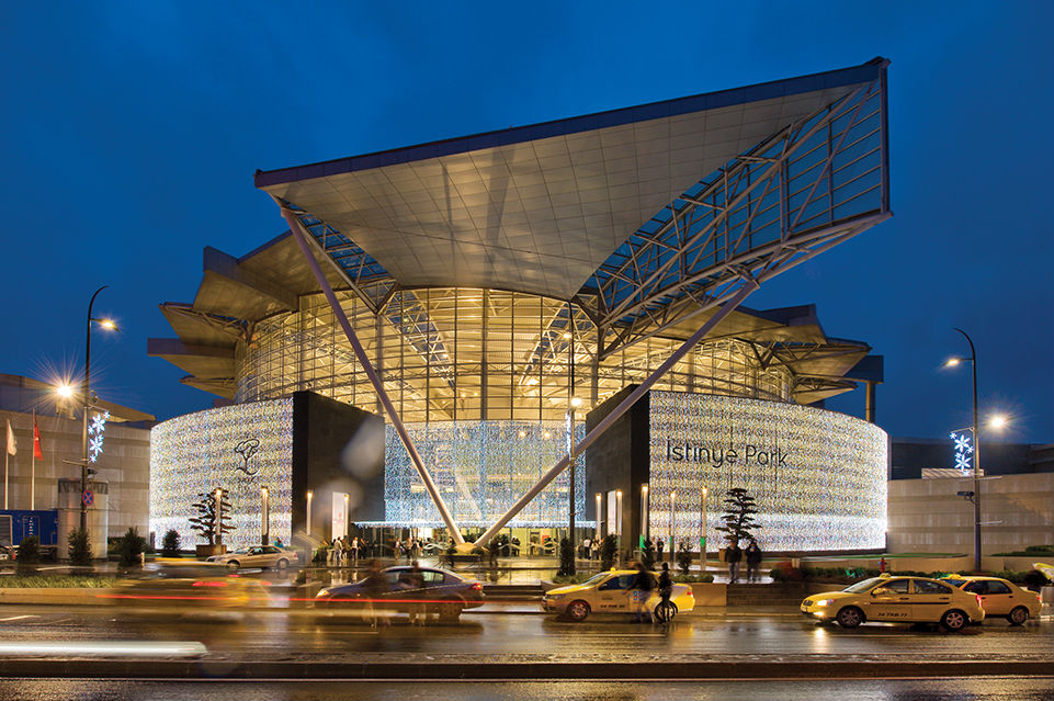 Exterior Facade lighting of Istyne Park in Istanbul, Turkey